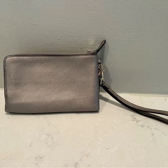 Coach Pewter Wristlet with Strap - Picture 2 of 5